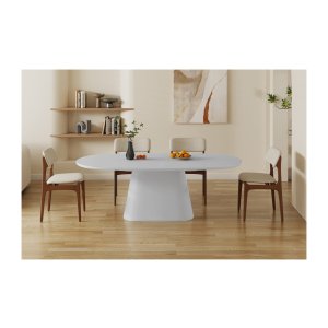 Tafel - Ovaal - Cementkleurig Beige