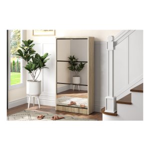 Schoenenkast - Spiegel & 3 laden - Sonoma