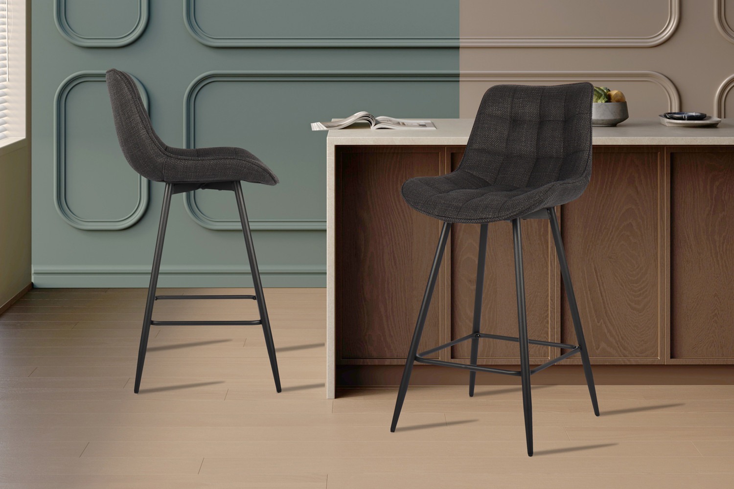 Stoel - Comfortabel - Donkergrijs