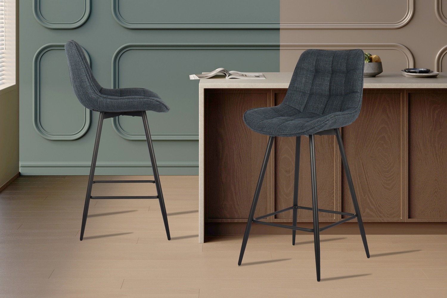 Barkruk- Stijlvol - Comfortabel - Donkerblauw