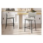 Barkruk- Stoffen bekleding - Lichtgrijs