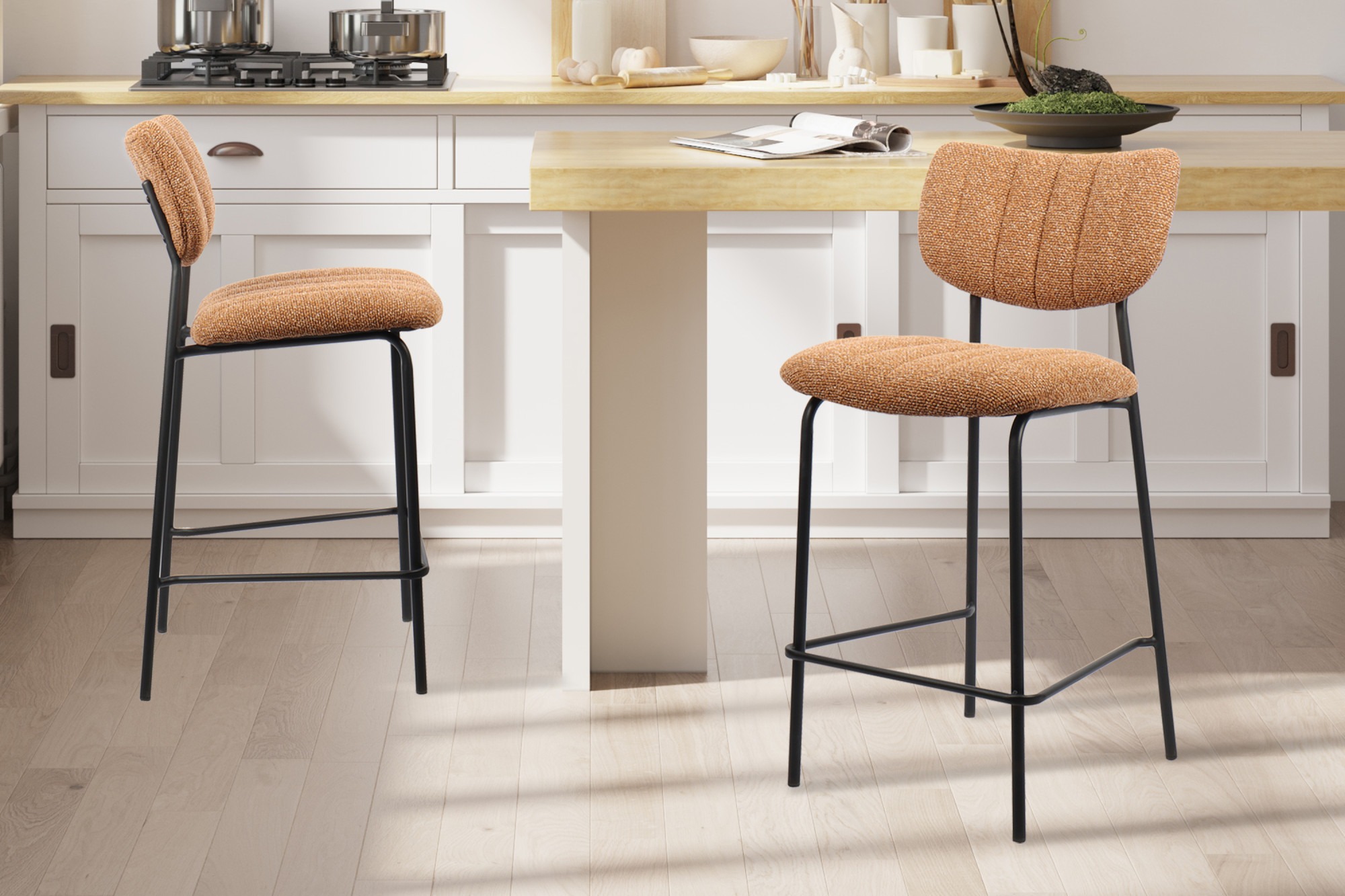 Kruk - Staand - Stof - Oranje