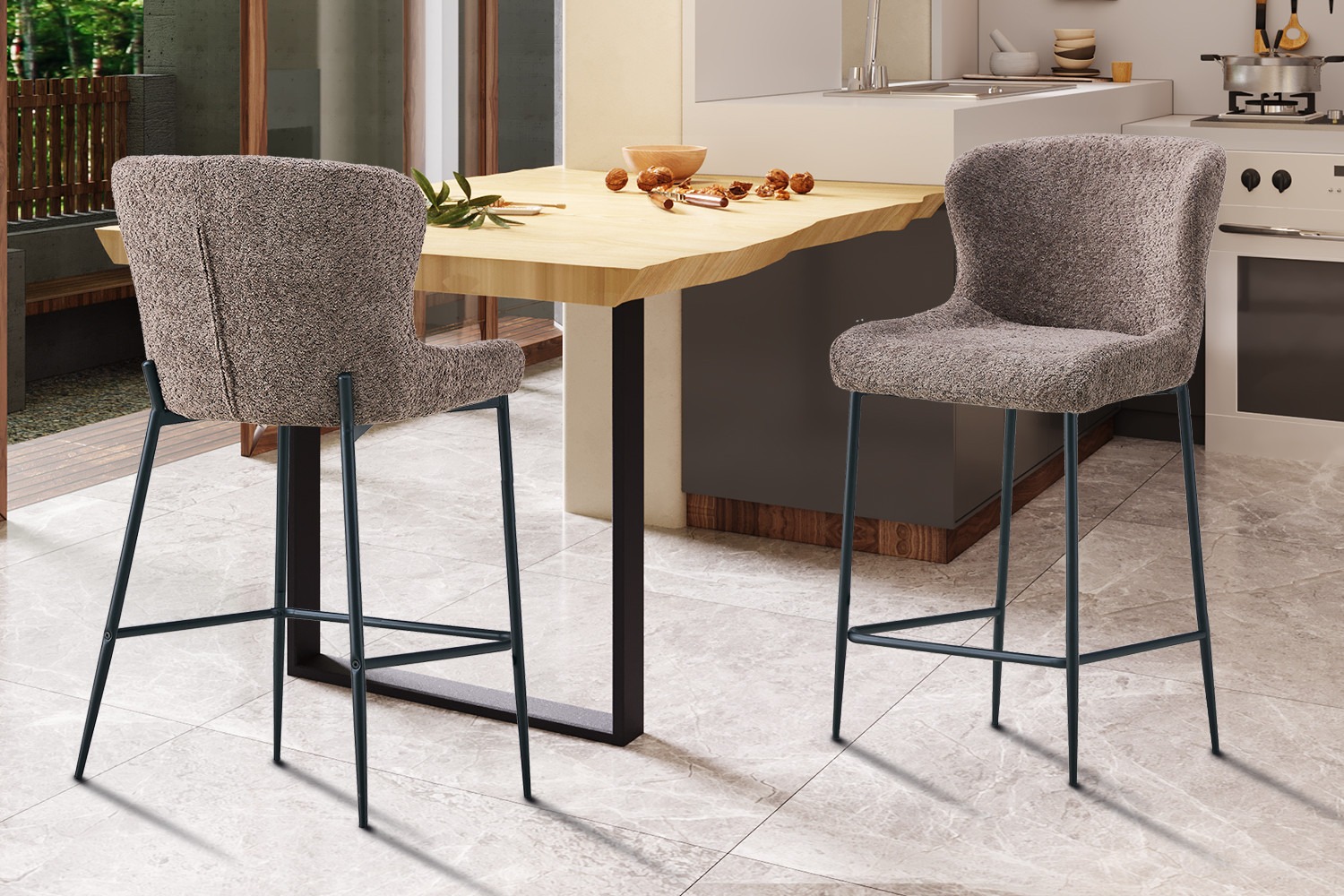 Tellerstoel - Luxe - Zacht - Zandkleurig