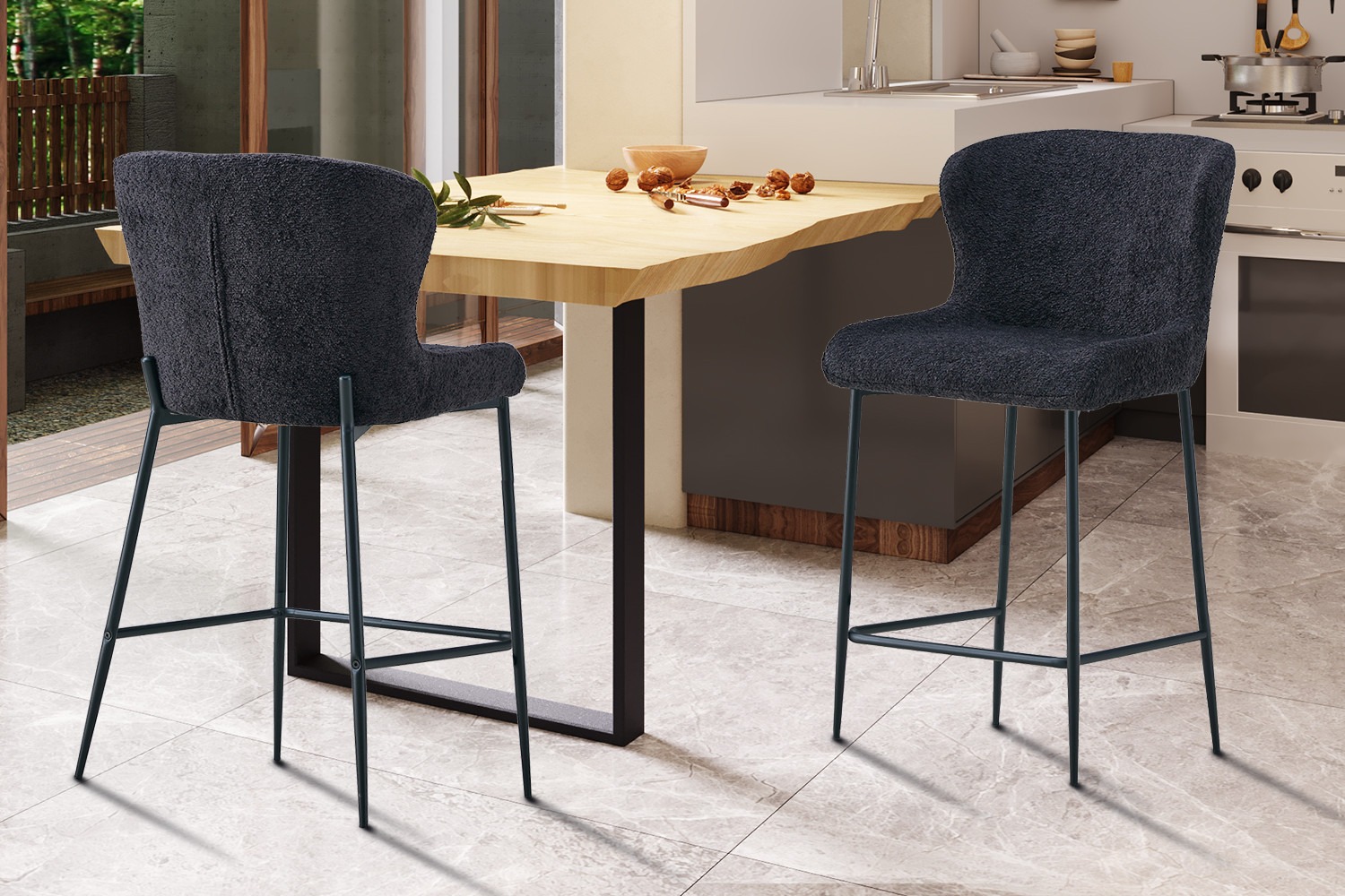 Barstoel - Stijlvol - Donkergrijs