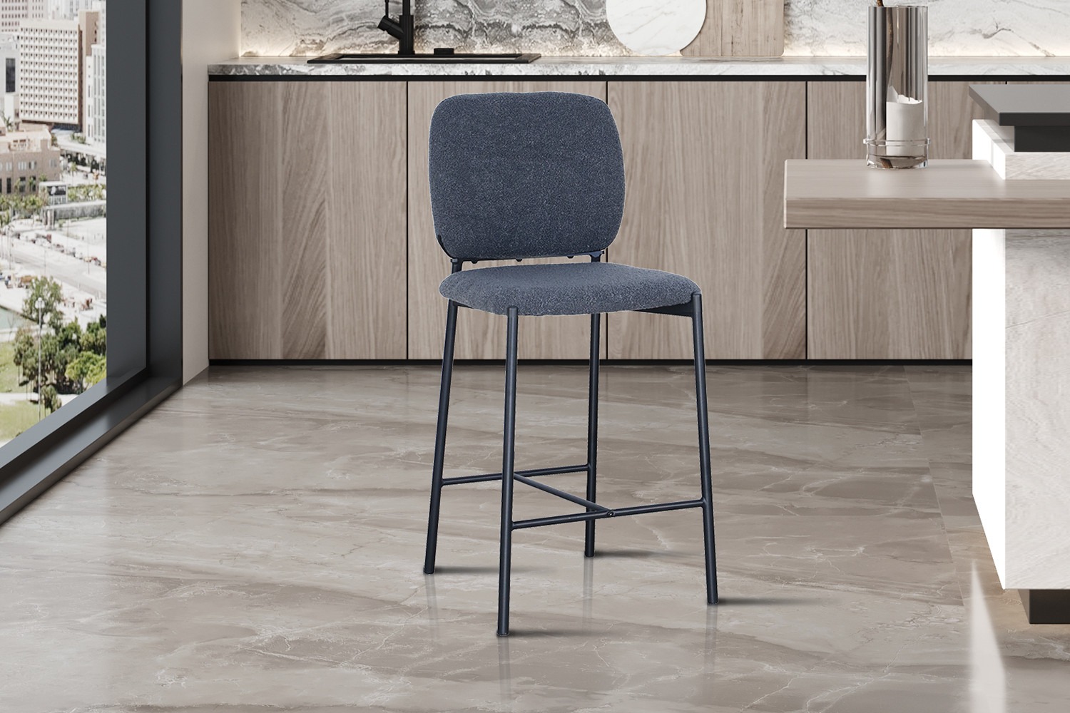 Stoel - Comfortabel - Modern - Donkergrijs