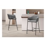 Rugleuning - Hoge rug - Ribfluweel - Donkergrijs