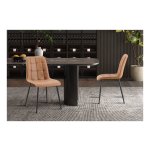 Stoelen - Vintage stoel - PU-leer – Cognac