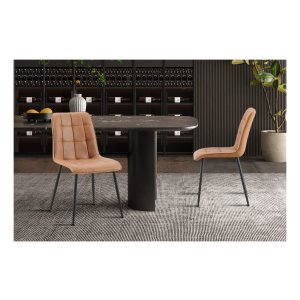 Stoelen - Vintage stoel - PU-leer – Cognac