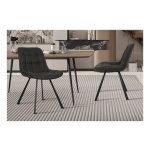 Stoel - Comfortabel - Donkergrijs