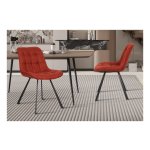 Stoel - stof - comfortabel - rood