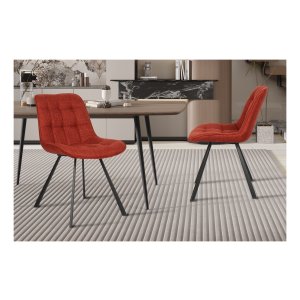 Stoel - stof - comfortabel - rood