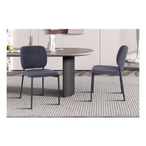 Eetkamerstoel - Comfortabel - Stijlvol - Donkergrijs