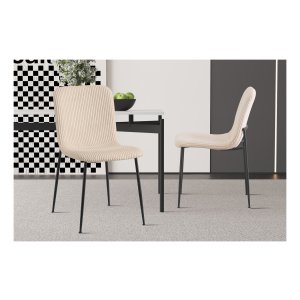 Stoel - Katoen - Beige – Corduroy