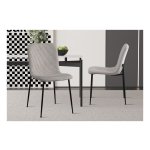 Stoel - Ribfluweel - Comfortabel - Stijlvol - Lichtgrijs