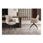 Stoel - Draaibare - Stof - Zandkleurig