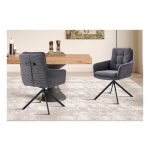 Stoel - Draaibaar - Corduroy - Grijs