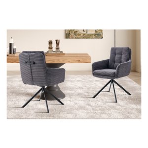 Stoel - Draaibaar - Corduroy - Grijs