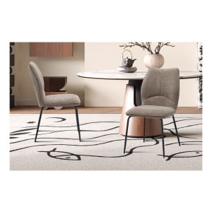 Zandstof Stoel - Comfortabel - Modern - Zandkleurig