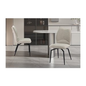 Eetkamerstoel - Draaibare - Verstelbaar – Stijlvol - Ecru