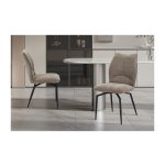 Stoel - Draaibaar - Zandkleurige stof