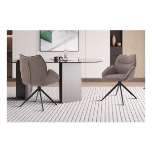 Stoel - Draaibaar - Stof – Peper