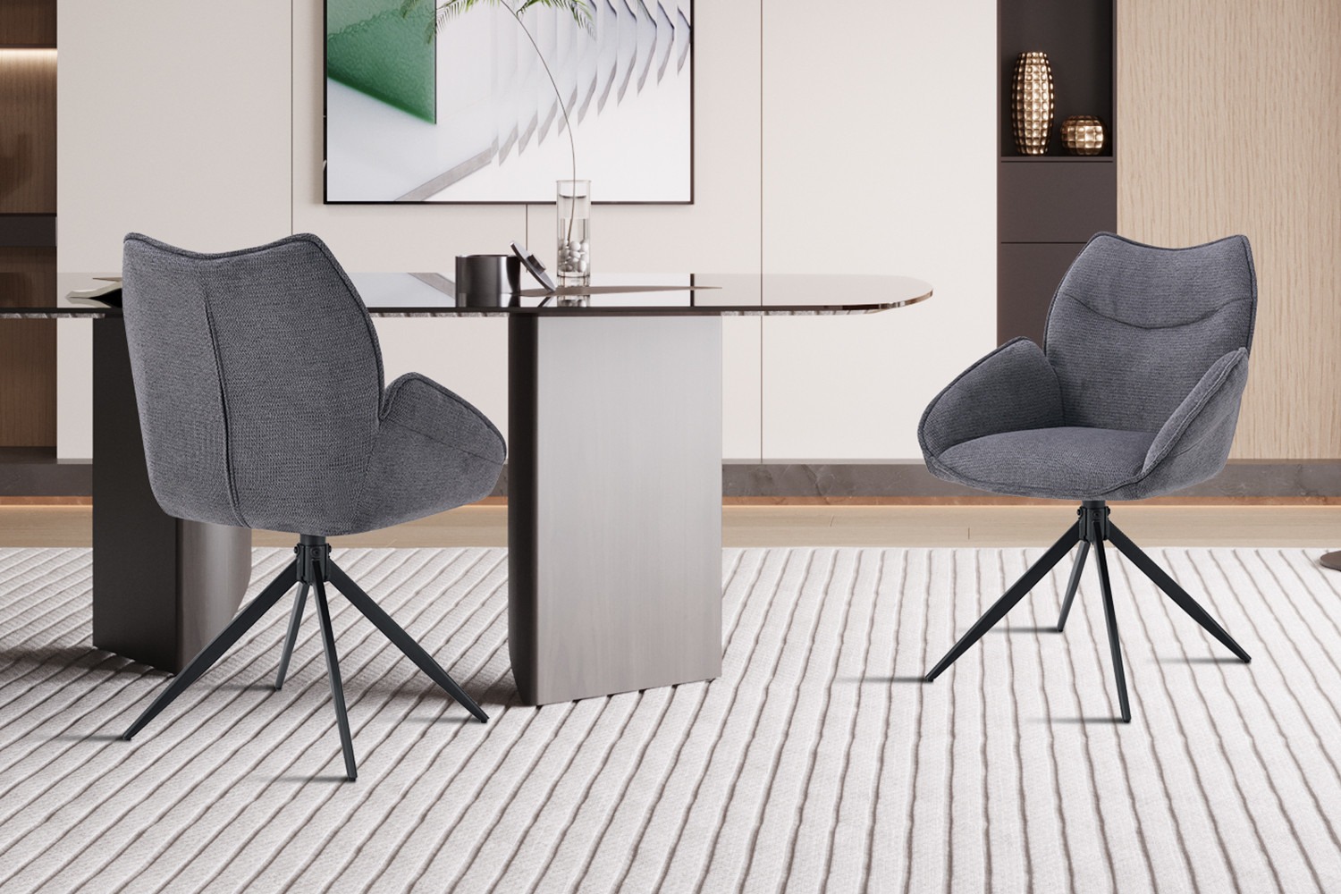 Kantoorstoelen - Draaistoel - Ergonomisch – Comfortabel - Donkergrijs