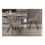 Moderne Stoel - Stof - Comfortabel – Stijlvol - Peper