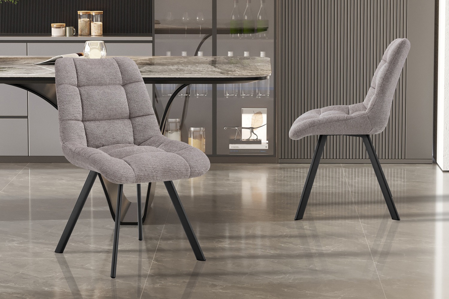 Stoel - Stijlvol - Comfortabel - Lichtgrijs