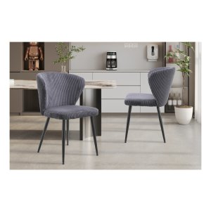 Eetkamerstoel - Ribfluweel - Hyper 16 - Grijs