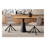 Eetkamerstoel - draaistoel - zandkleurige stof – nul graden - zandkleurig