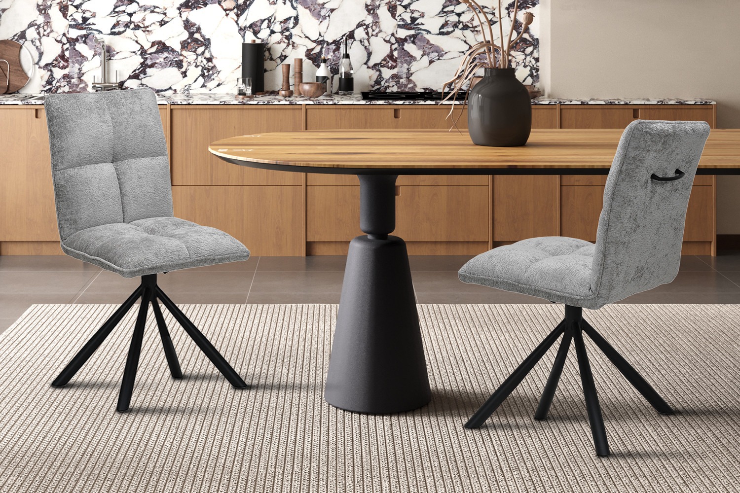 Kantoor - Draaistoel - Instelbaar en comfortabel - Lichtgrijs