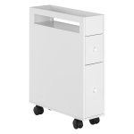 Badkamerkastje - smal ontwerp, twee lades - wit