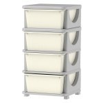 Opbergboxen - Grote lades - Ronde hoeken - Crèmekleurig