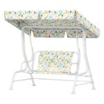 Speeltoestellen - Kindertuinschommel - Stalen frame - Geschikt voor 2 personen - Wit