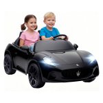 Kinderauto - Elektrisch - 2 zitplaatsen - LED-verlichting - zwart