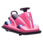 Auto voor Kinderen - Kinderauto met LED-lichten – Muziekfunctie - Roze