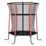 Trampoline - Veiligheidsnet - Gepolsterd - Zwart & Rood