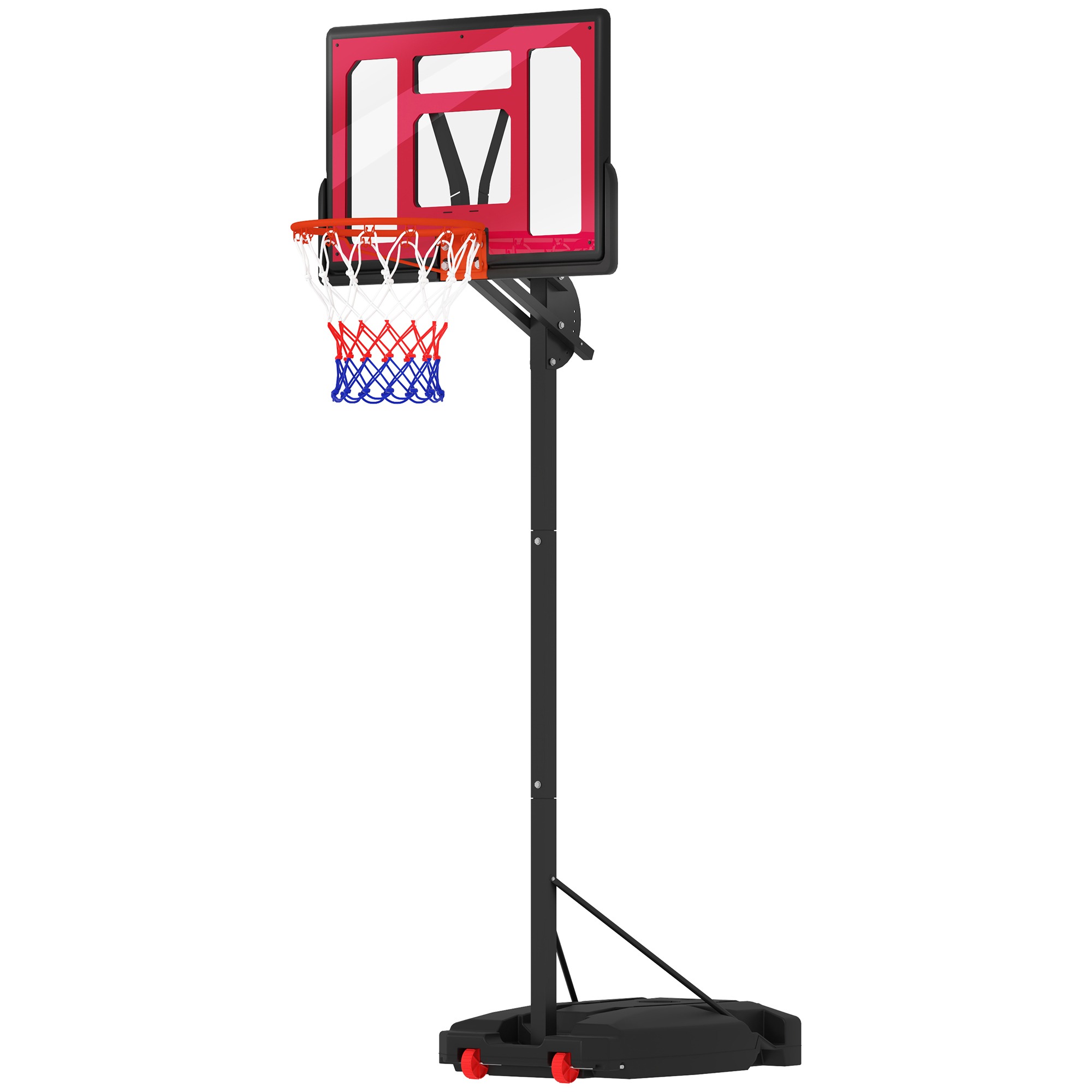 Sport & Outdoor - Basketbalring - Verstelbaar – Met wielen - Rood