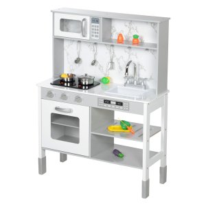 Keukenspeelgoed - Speelkeuken - Magnetron - Kookplaat - Wit