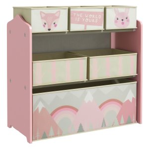 Kinderkast - Opbergkast - Speels design - Roze