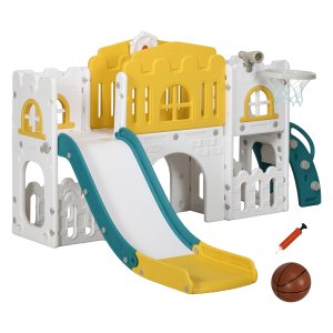 Speelstructuur - Multifunctioneel - Geel/Wit/Groen