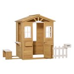 Buitenspeelhuisje - Speelhuisje - Deur & Raam - Roze