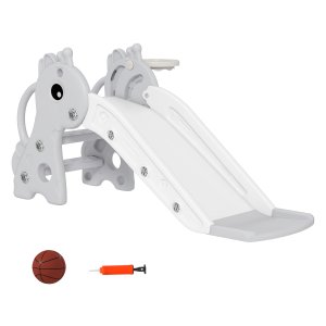 Glijbaan - 3-in-1 - Giraffenvorm - Grijs