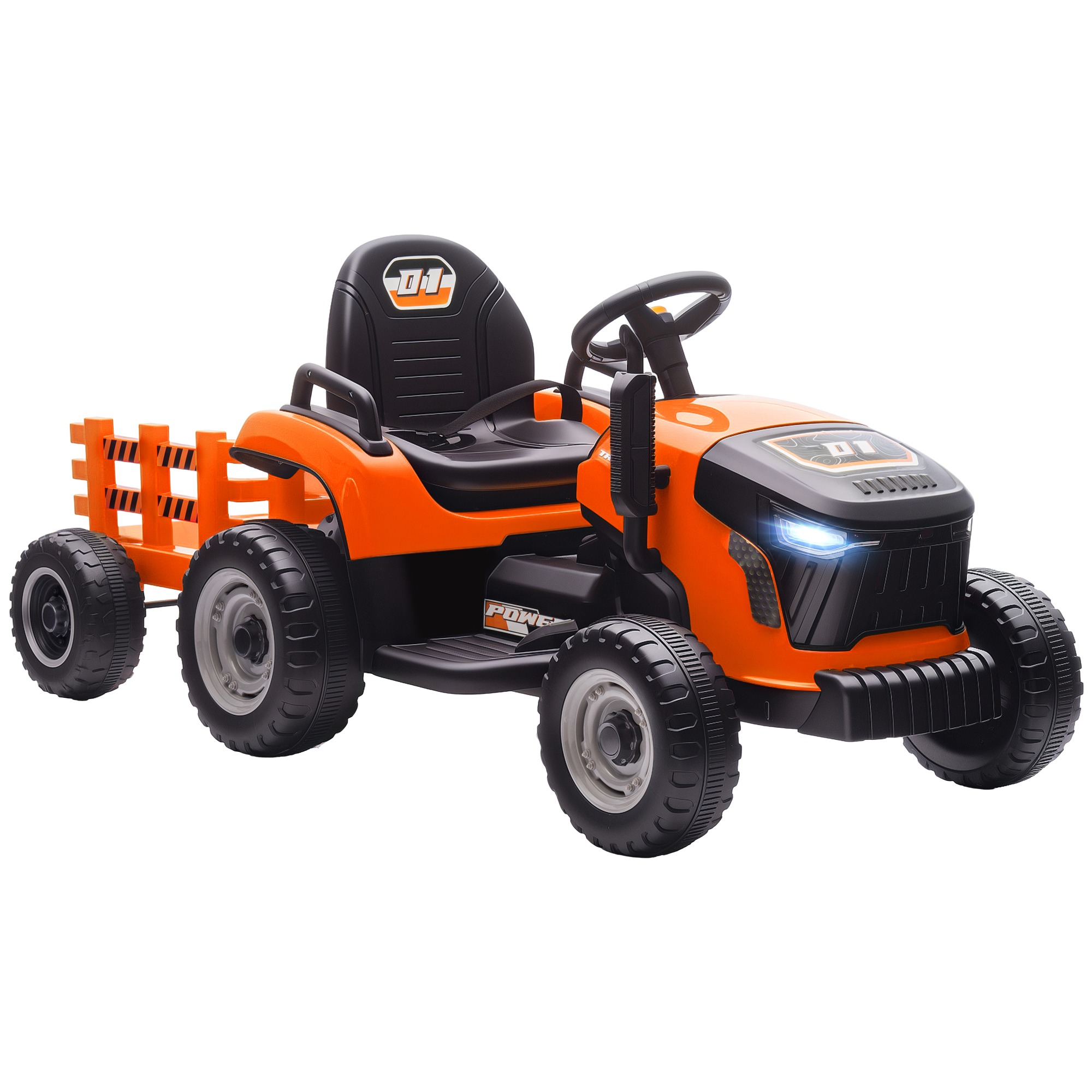 Kindertractor - Elektrisch - Afstandsbediening - Oranje