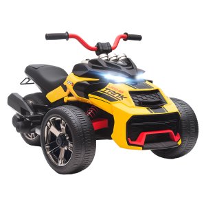 Speelgoed - Kinderauto - Omgekeerd driewieler - MP3-speler - Geel