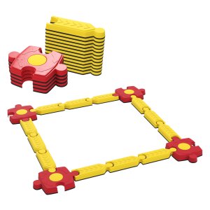 Speelgoed evenwichtsbalk - Zelf vormgevend - Flexibel - Geel/Rood