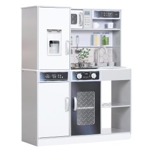 Keukenspeelset - Speelkeukenset - Roestvrijstalen servies – Watercirculatie - Wit