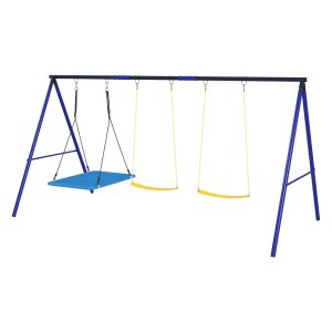 Buitenspeelgoed - Schommelset - Geschikt voor 3 kinderen – Draagvermogen 120 kg - Kleurrijk