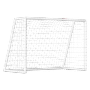 Voetbaldoel - stevig frame - inclusief net - wit