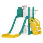 Glijbaanset - 5-in-1 - Kunststof - Geel-Groen